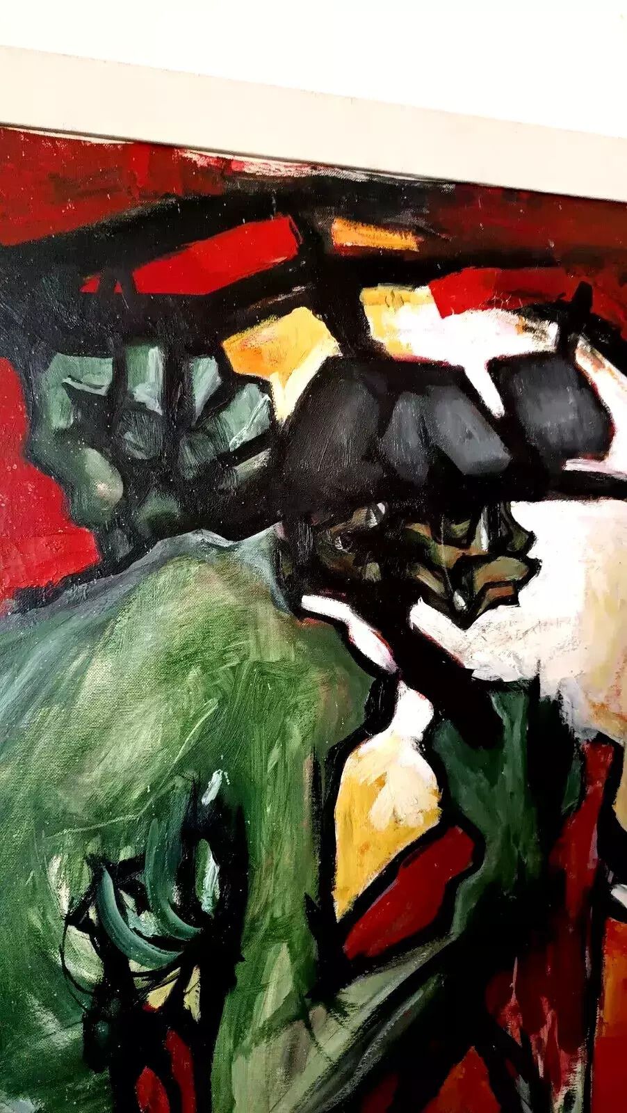 Oil Painting On Canvas Abstract Figure 70s photo vinterior