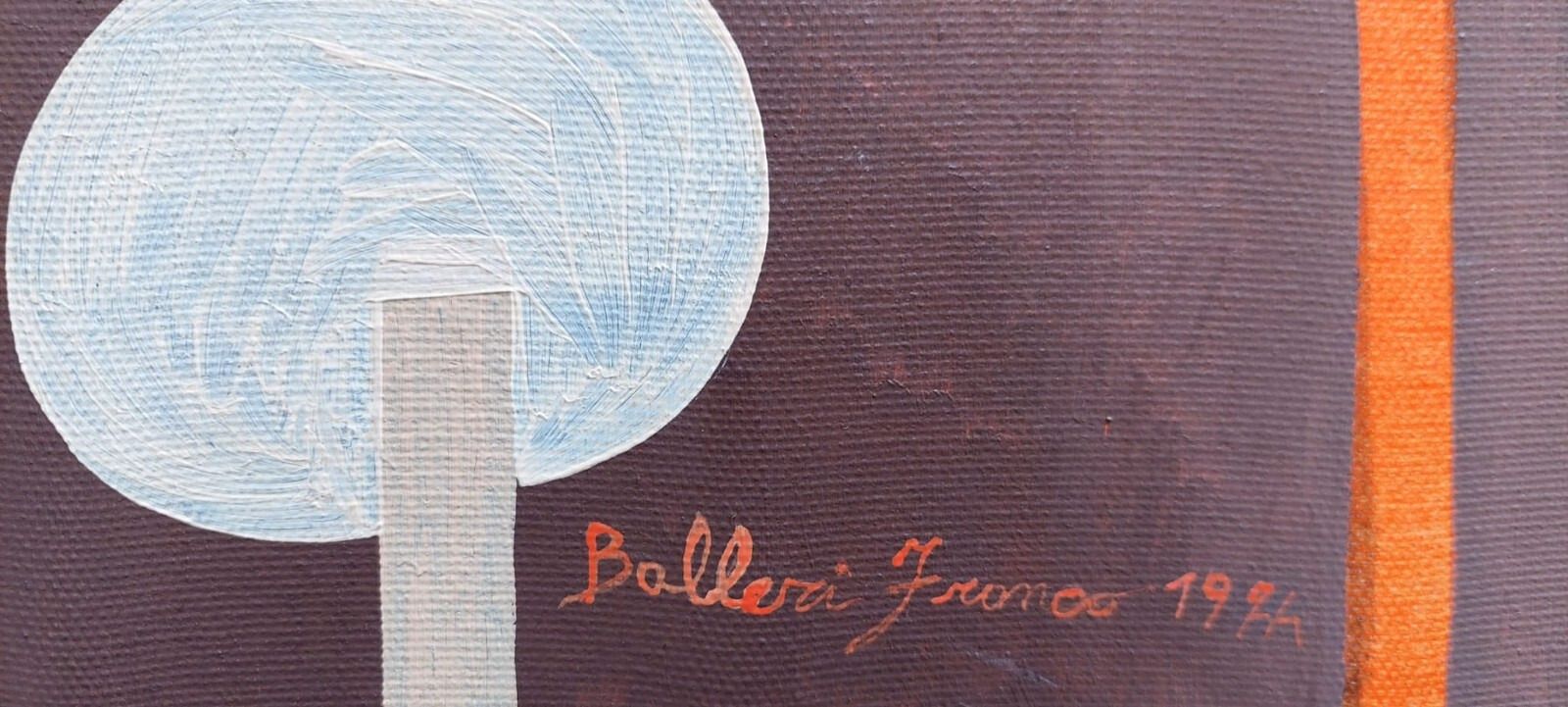 Franco Balleri 1974 Abstract Painting Oil On Canvas photo vinterior