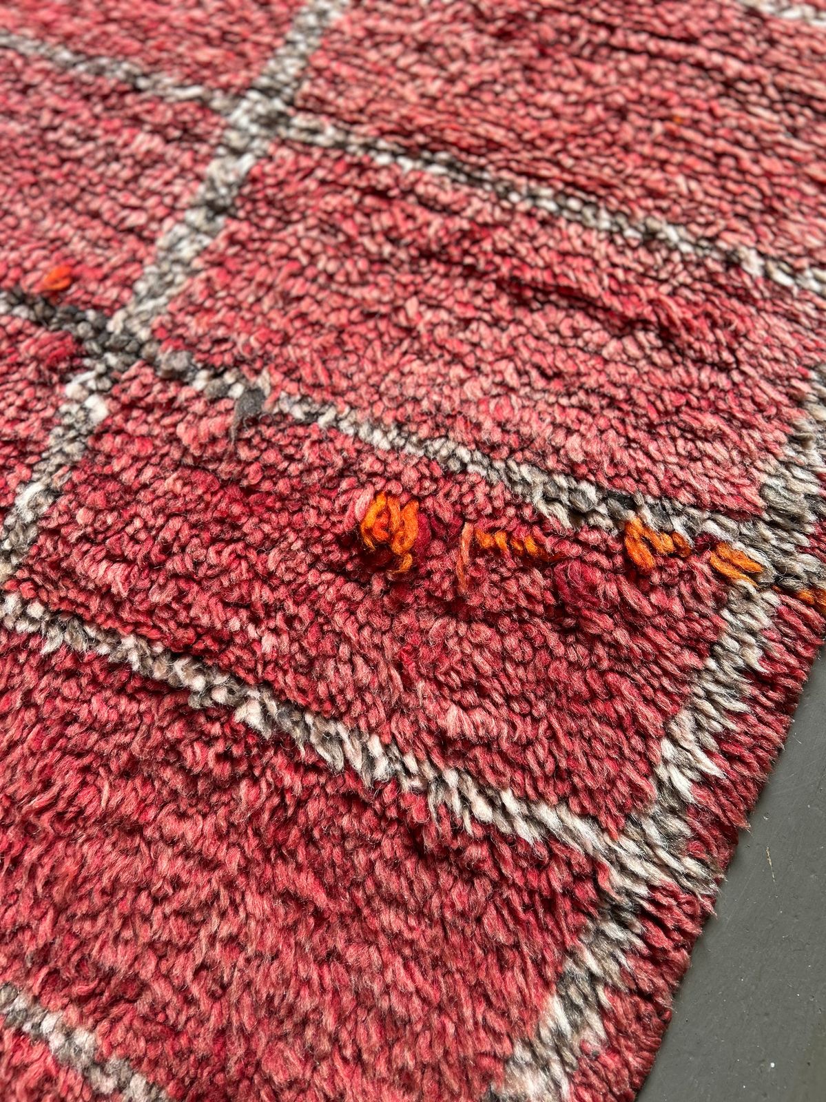 Large Rare Madder Red Moroccan Tribal Rug photo vintage
