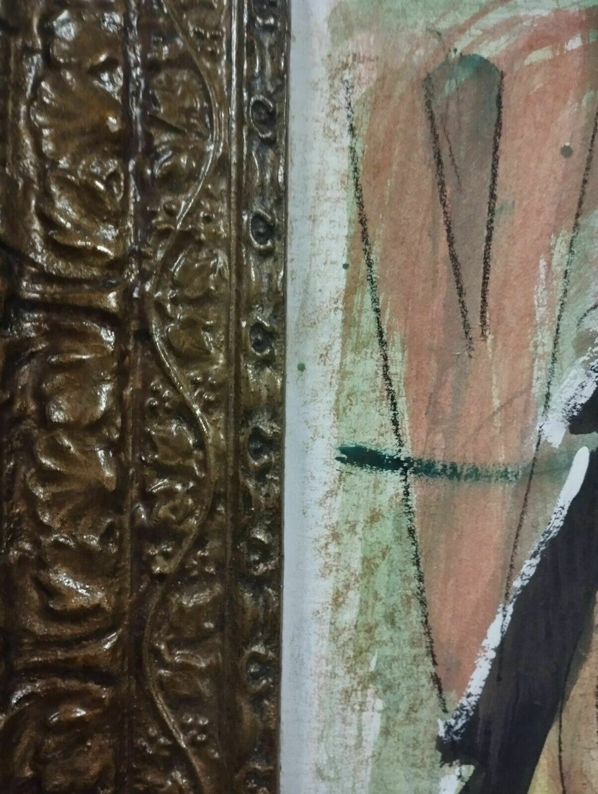 Abstract Mixed Media Painting On Paper Marie Docekalova Syslova photo furniture