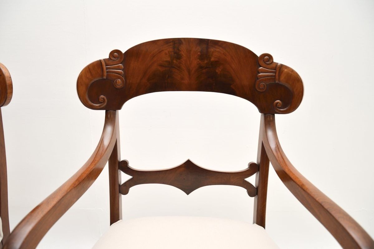 Pair Of Antique Swedish Mahogany Armchairs photo 1268.0