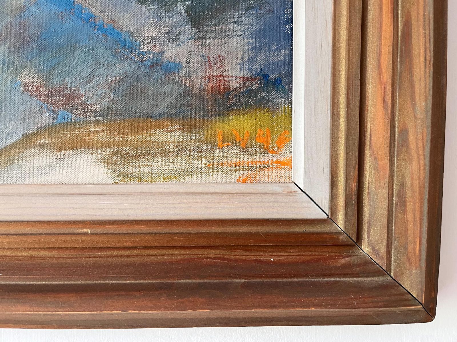 Swedish Oil On Board, Still Life With Yellow Flower, Signed Lars Vidlund photo Art