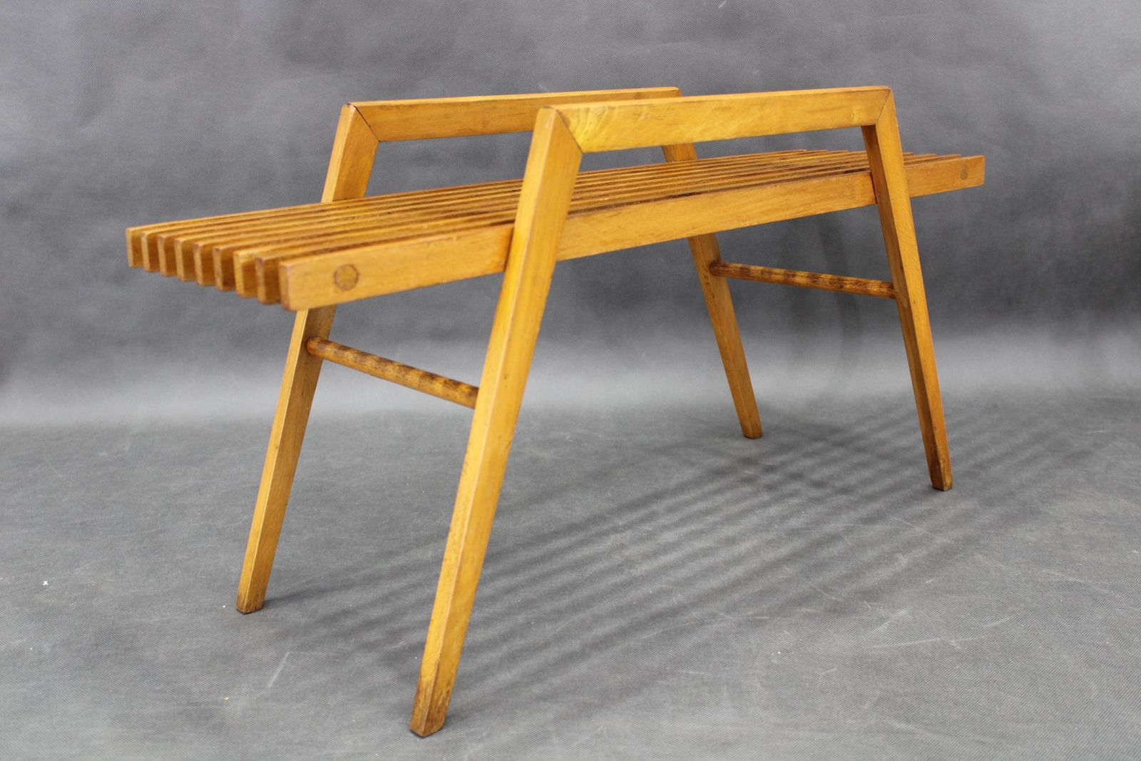 1960s Uluv Solid Beech Flower Stand, Czechoslovakia photo vinterior