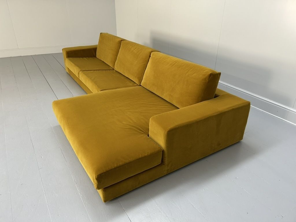 Arketipo “Best” 4 Seat L Shape Sectional Sofa – In Mustard Yellow Velvet photo 2900.0