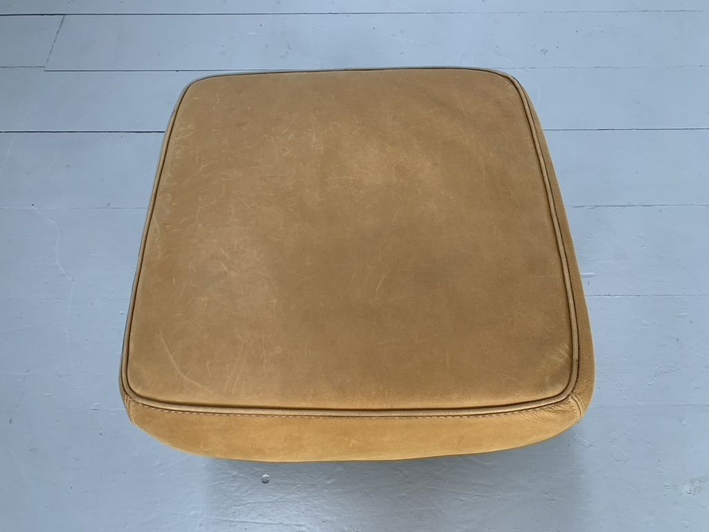 2900.0 Baxter “Bergere” Armchair & Footstool – In Suede Leather photo