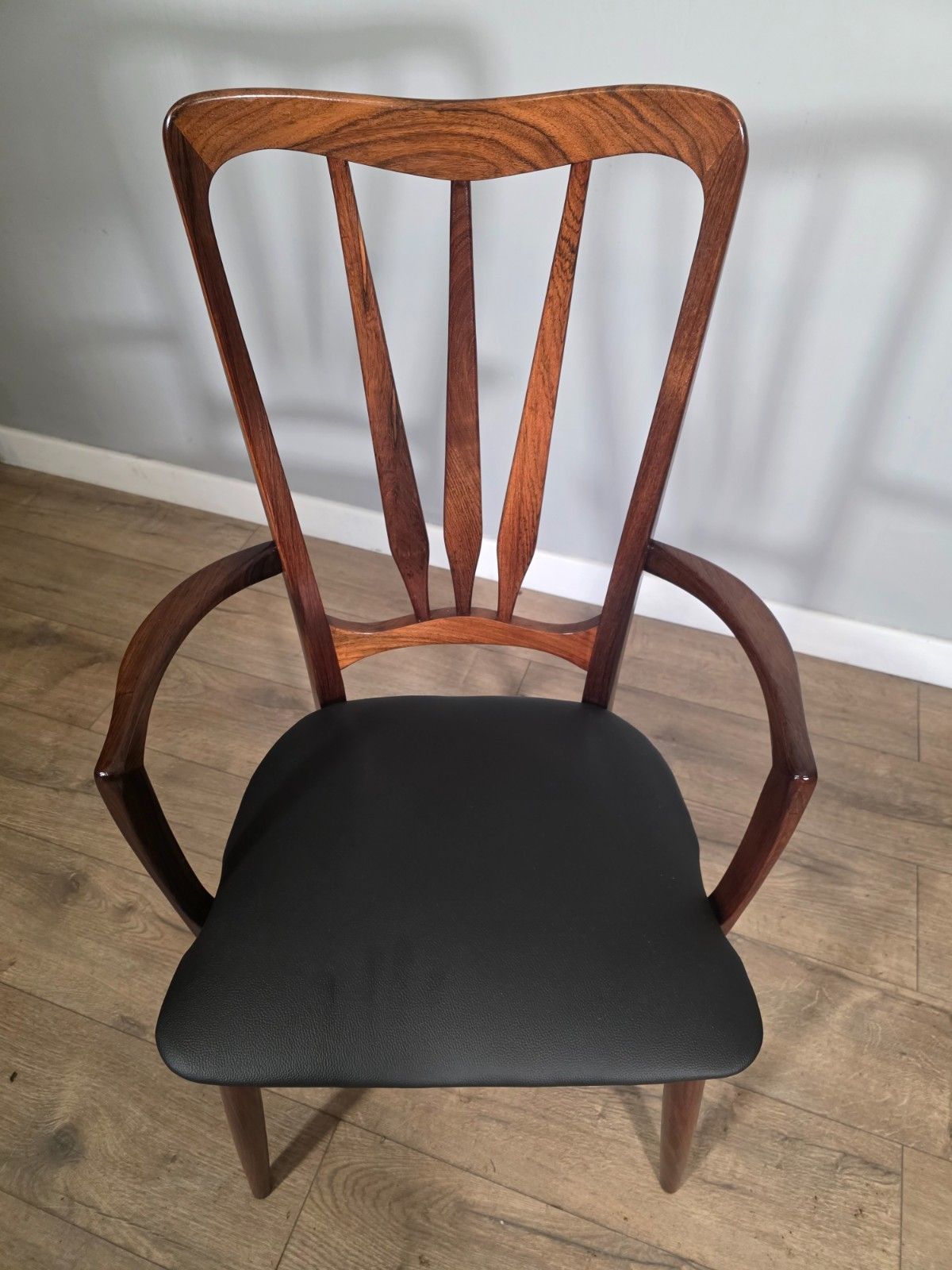 Furniture Set Of 6 Danish Rosewood Mid Century 1960s Dining Chairs By Niels Koefoed photo