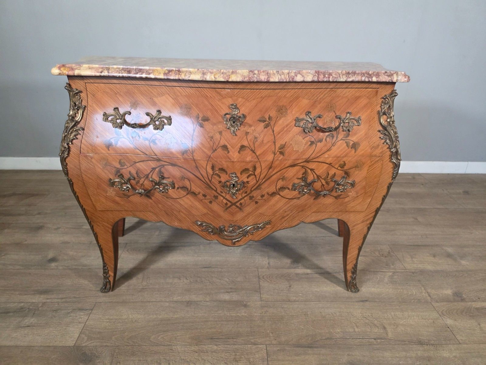 1920s Antique French Marble Top Commode/Chest