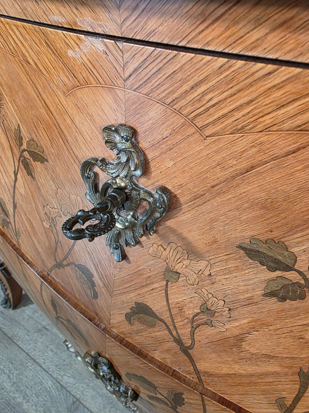 1920s Antique French Marble Top Commode/Chest photo vintage