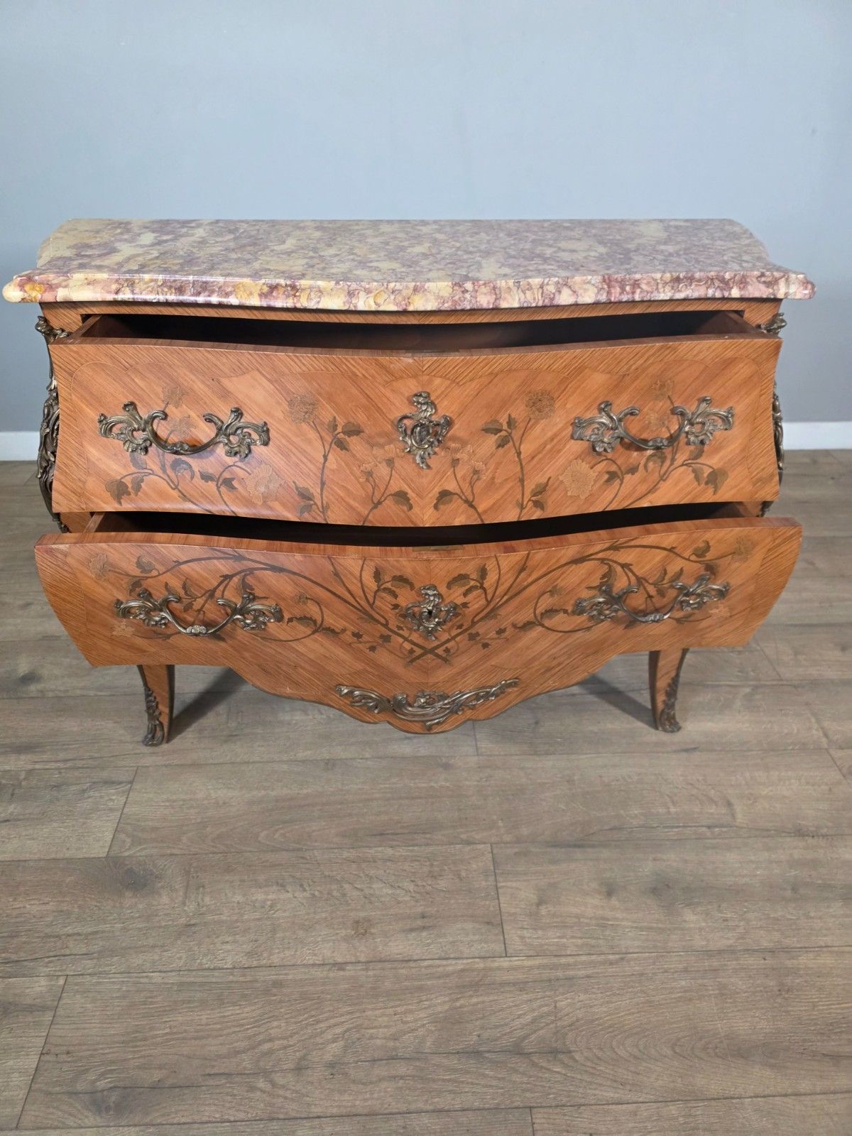 Furniture 1920s Antique French Marble Top Commode/Chest photo