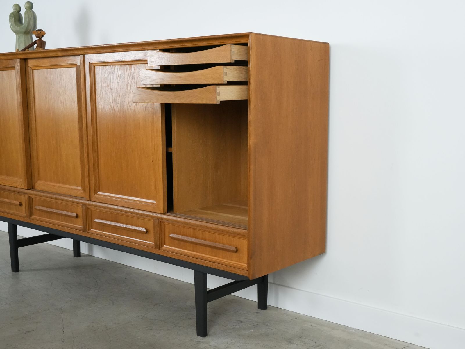 Oak Highboard Danish Design 1960s Production Denmark photo vintage