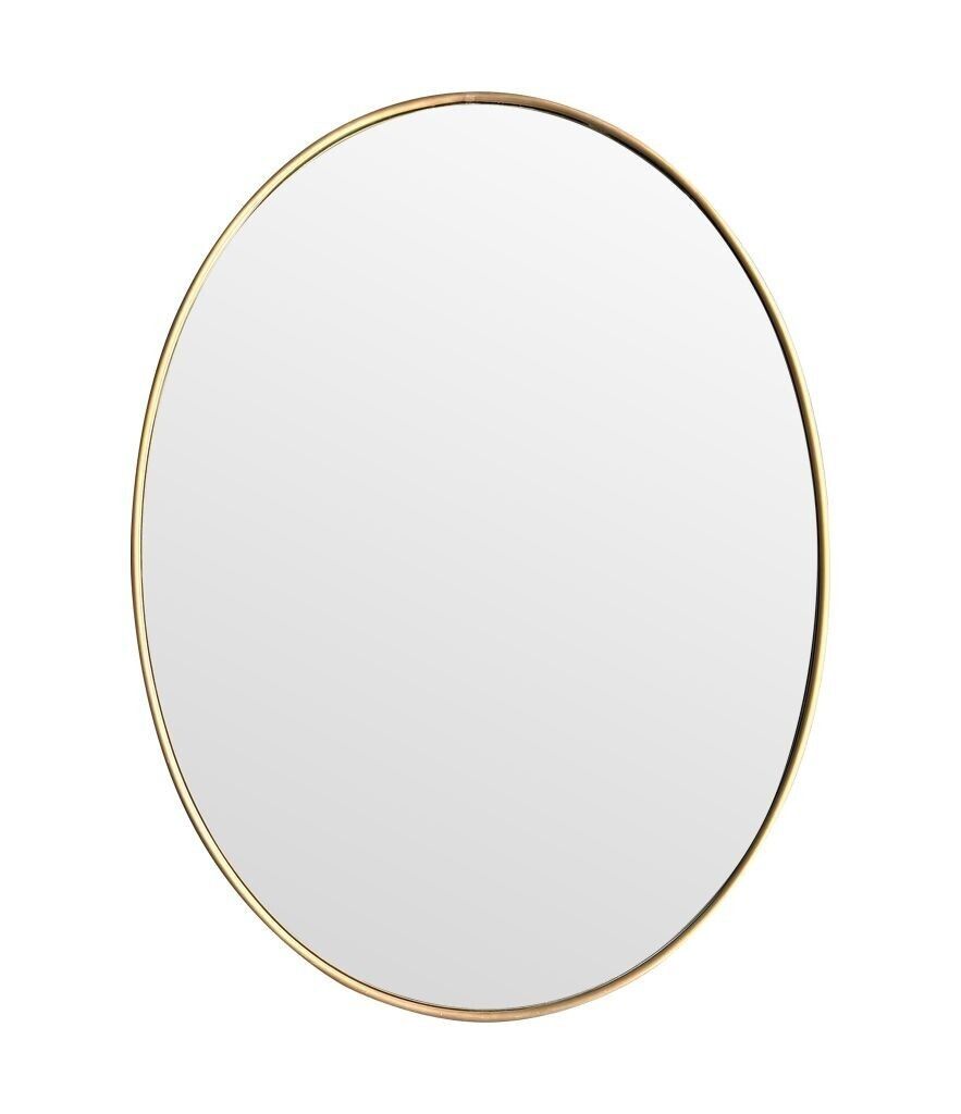 photo buy A Large Orignal Italian 1960s Oval Brass Framed Mirror