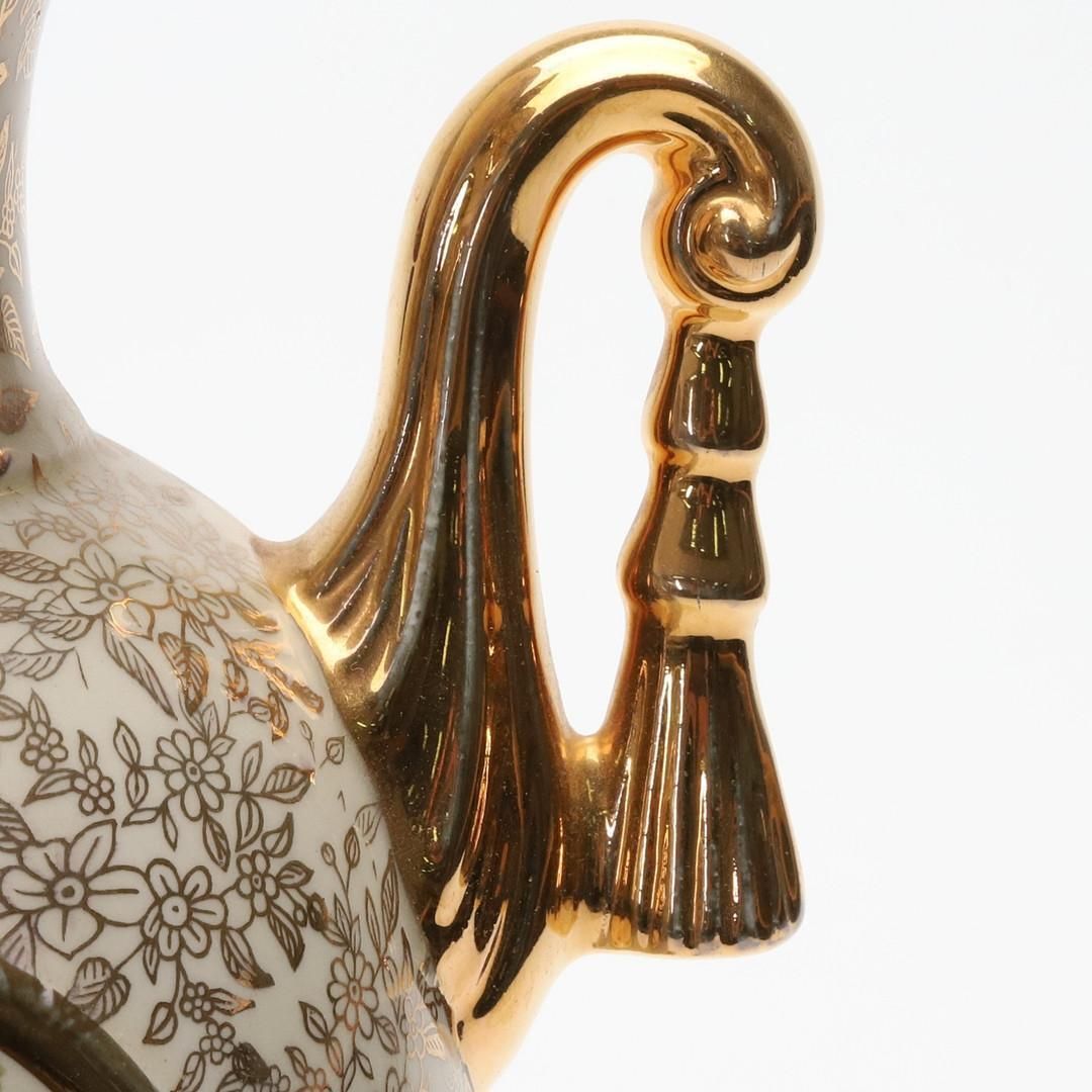 Porcelain Urn Large Empire England Classical Scene And Gold Gilt Handles Vase photo Home Decor