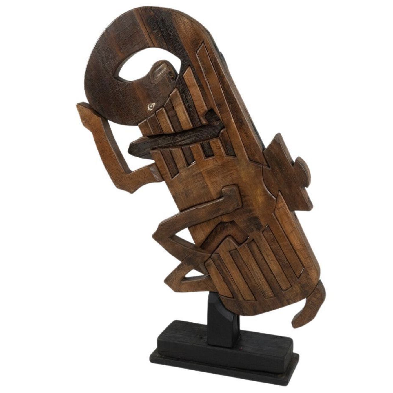 photo for sale Wooden Horse Sculpture By Luciano Bertolotto, Italy, 1990s