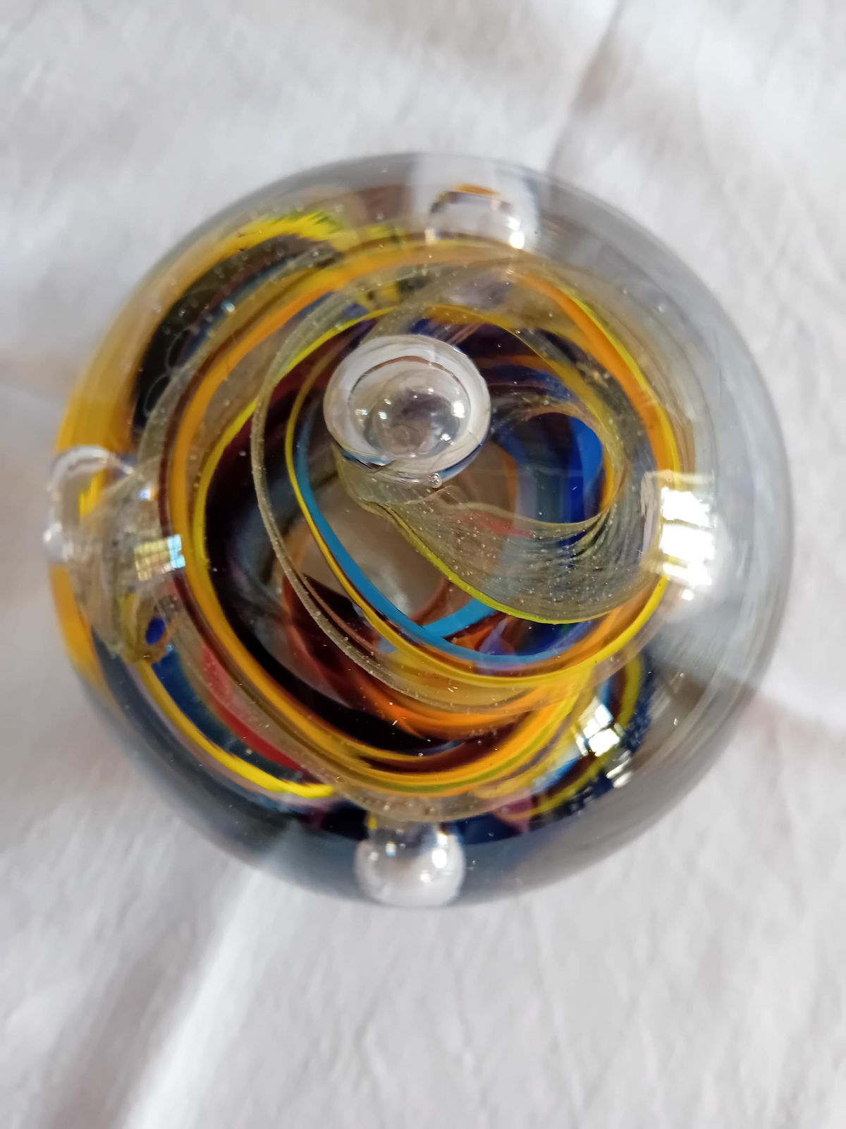 Paperweight Large End Of Day Glass Dump Hand Blown Crystal