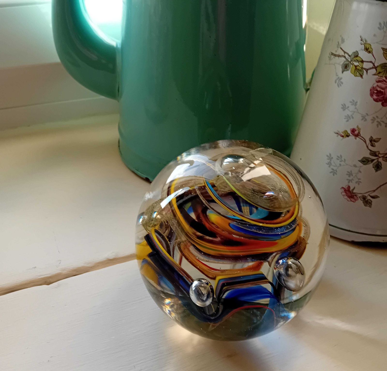 Paperweight Large End Of Day Glass Dump Hand Blown Crystal photo furniture