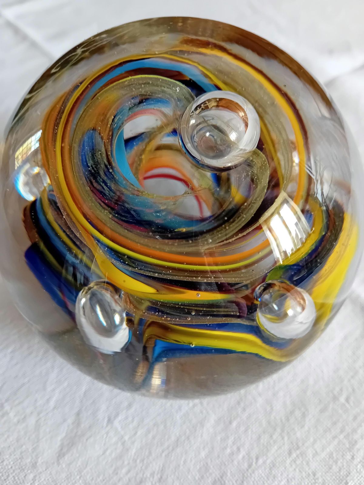 Paperweight Large End Of Day Glass Dump Hand Blown Crystal photo buy