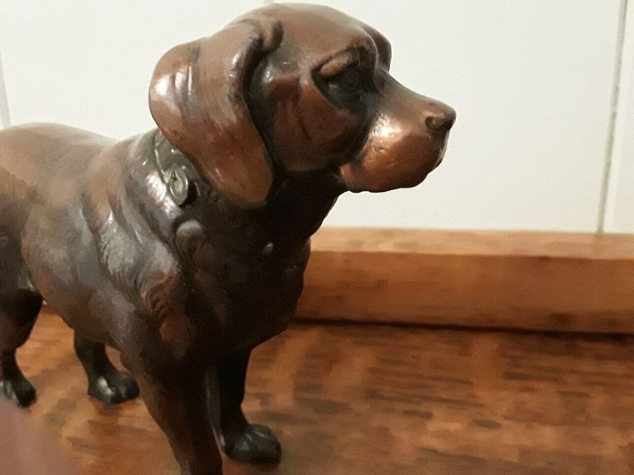 photo for sale Dog Sculpture Clumber Spaniel Breed Metal Figurine Statue