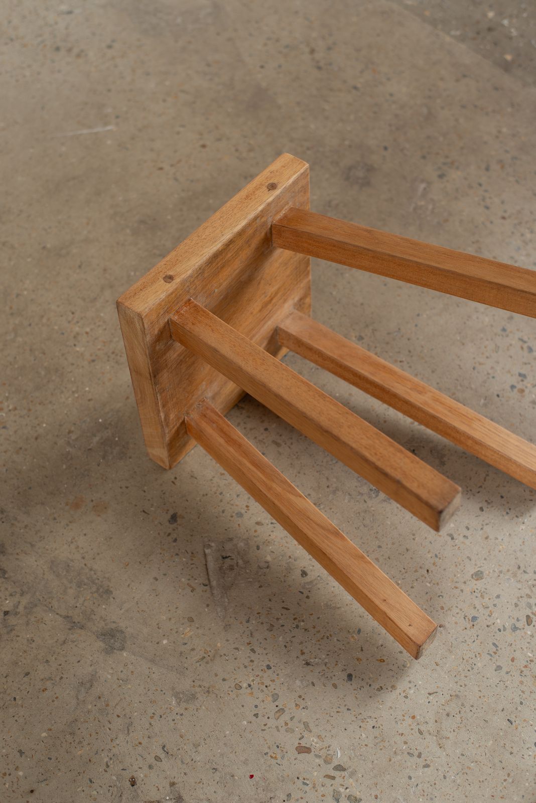 Square Topped Stick Leg Wood Stool/Side Table France, C1960 photo Furniture