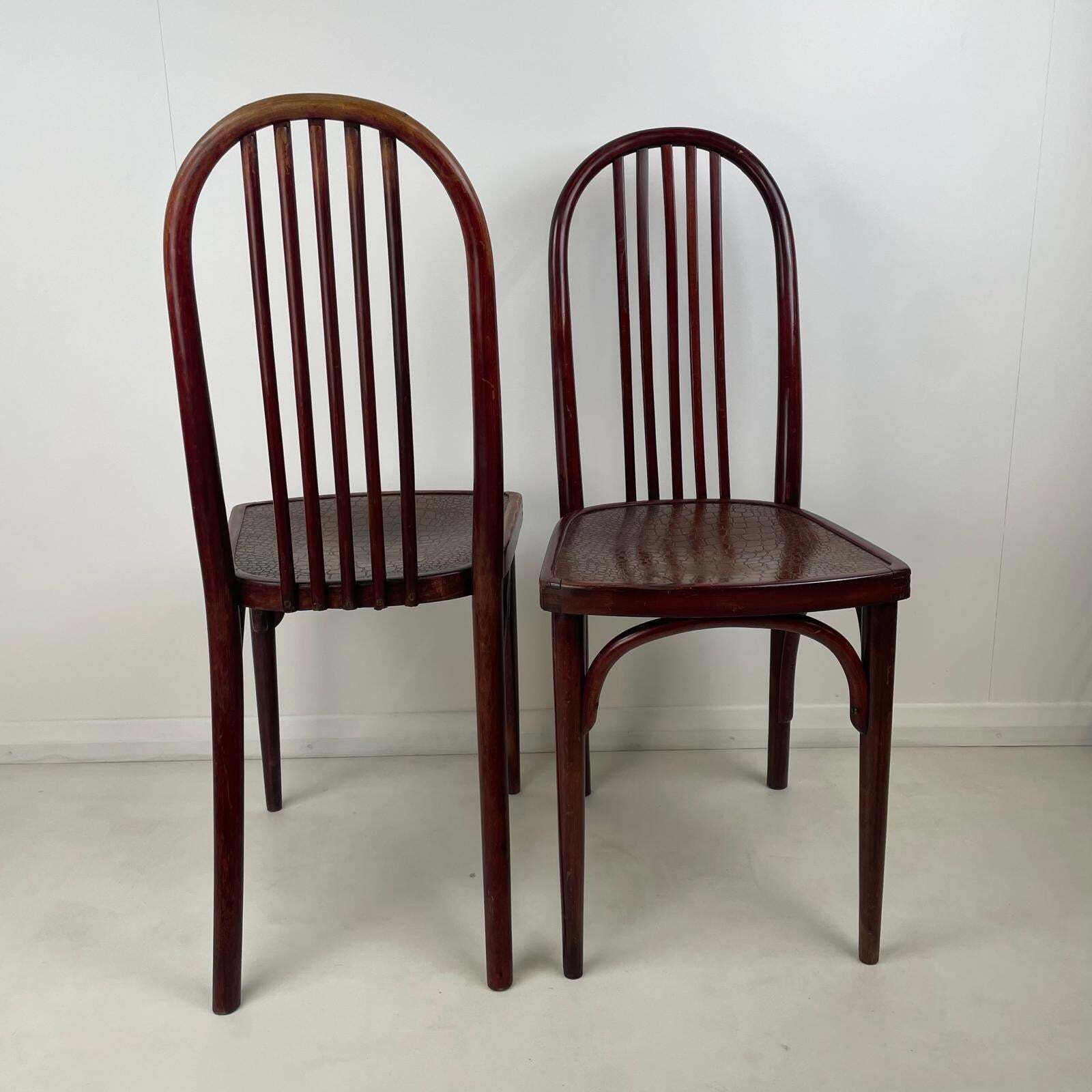 Pair Of Bentwood Chairs By Josef Hoffmann For Thonet photo furniture