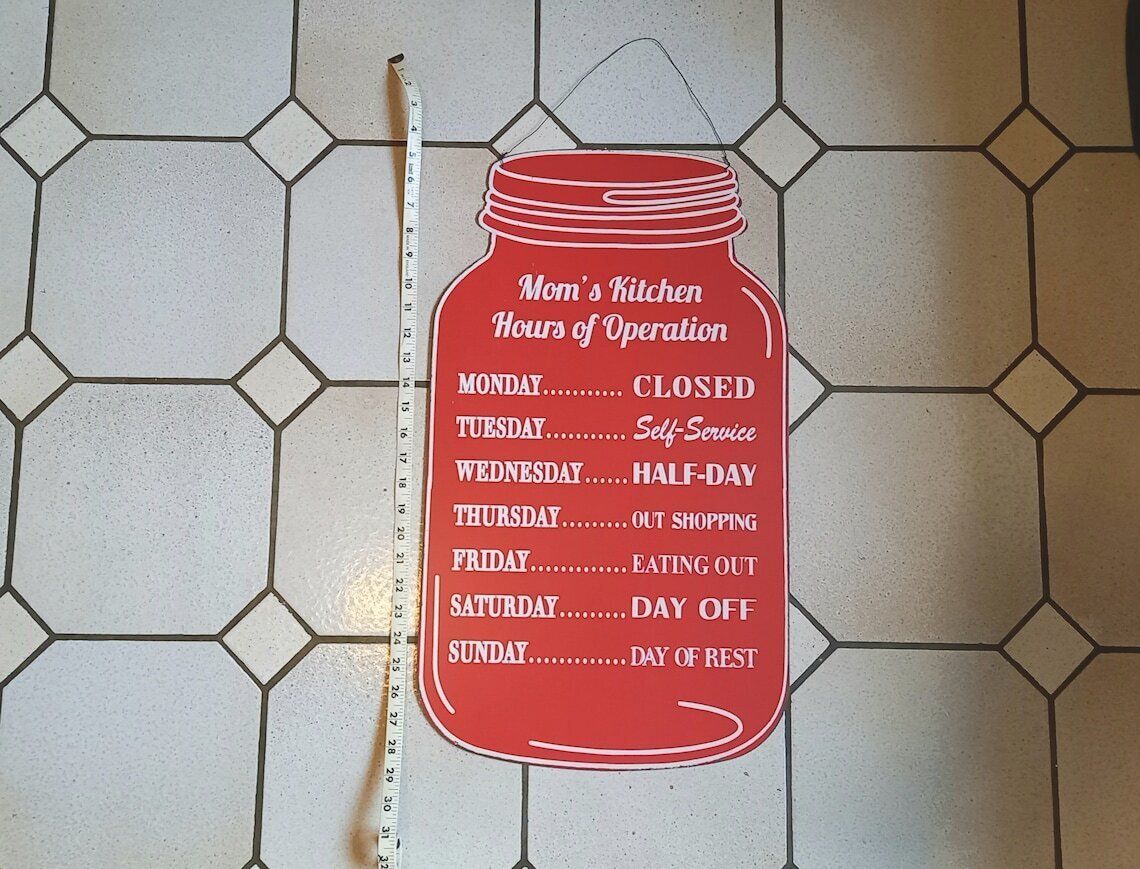Wall Decor Vintage Metal Sign In Style Of Mason Jar Kitchenalia