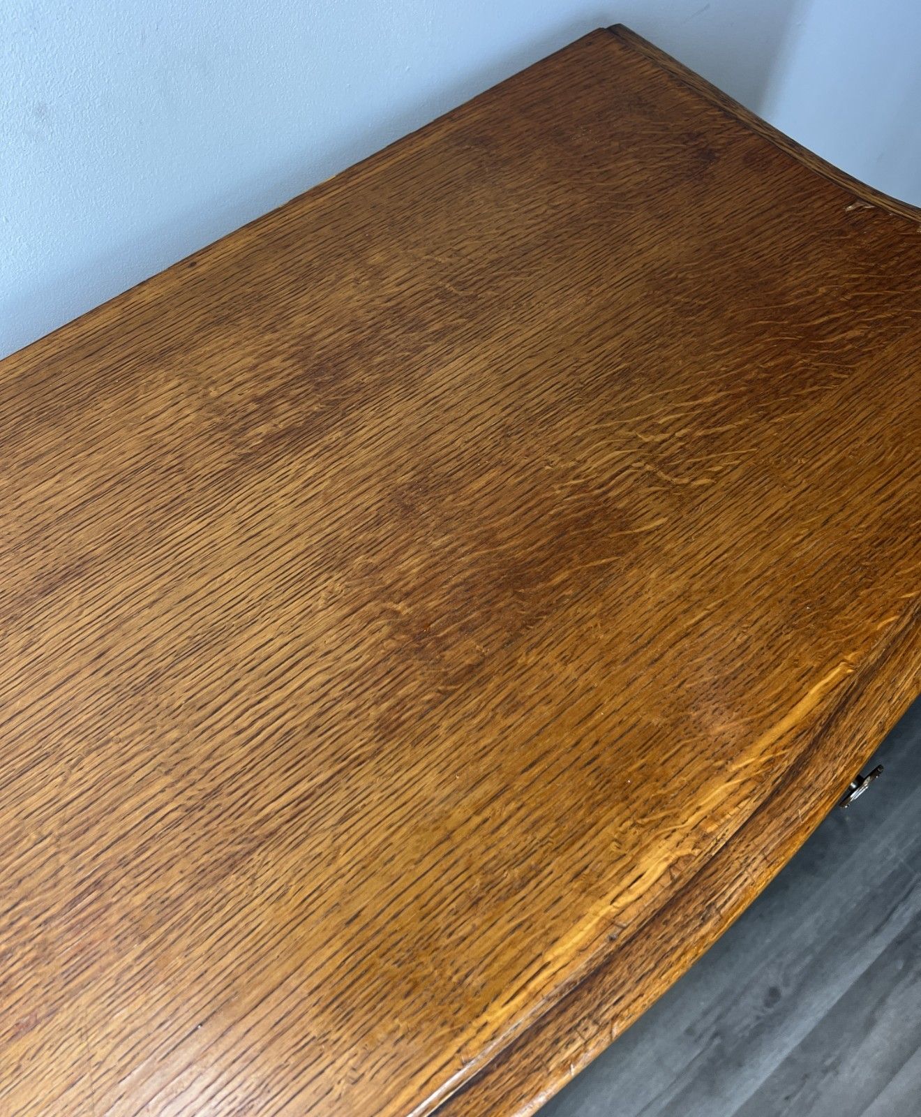 photo vinterior Cabinet Vintage French Louis XVI Oak Carved Drop Front Cupboard Lot 4345