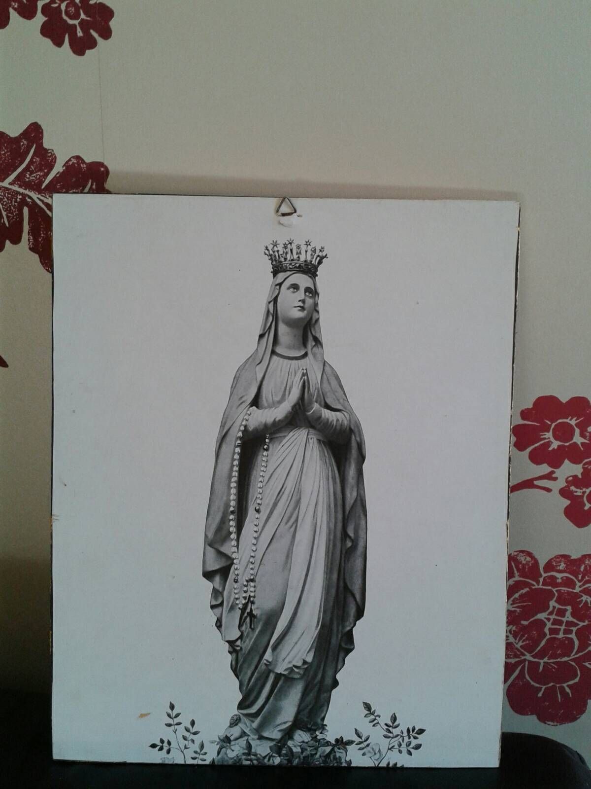 Vintage Madonna And Child Print: Religious Home Altar Decor photo vinterior