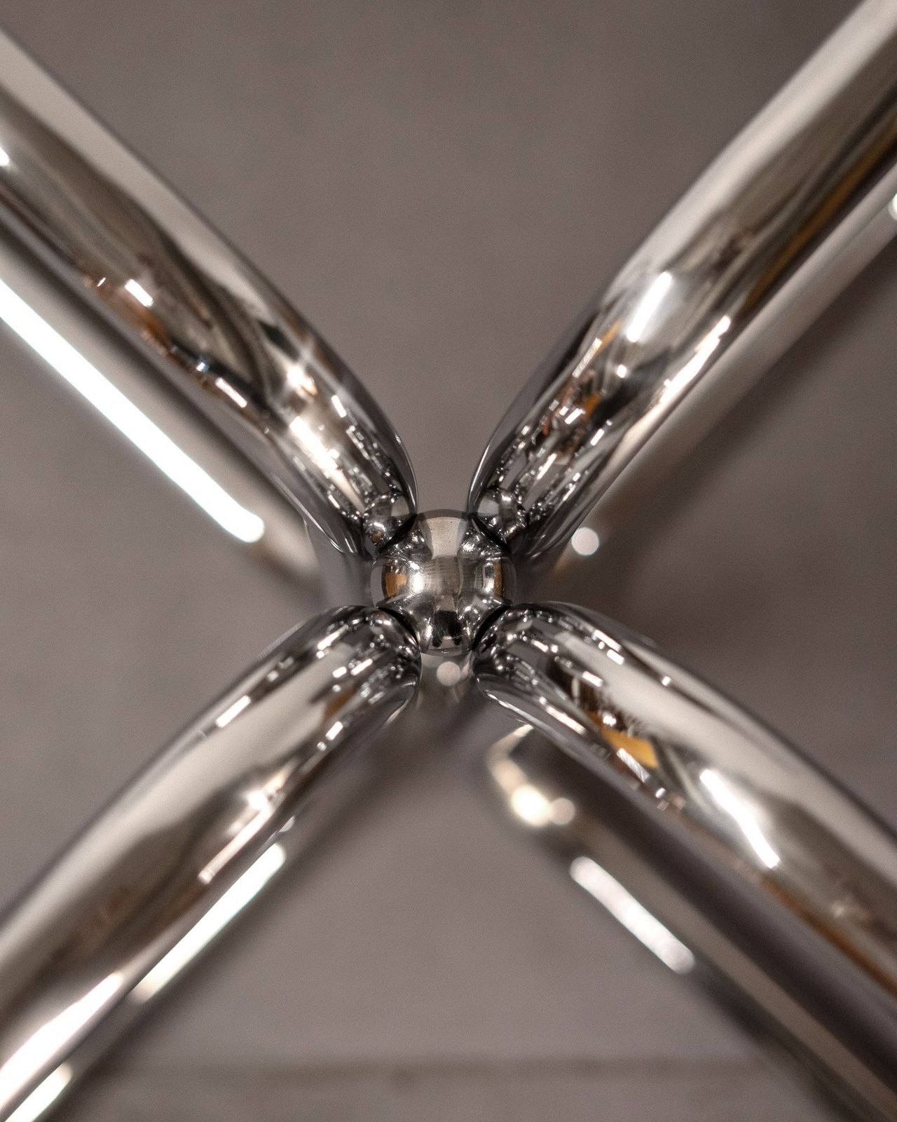 photo furniture Italian Table In Glass And Chromed Steel