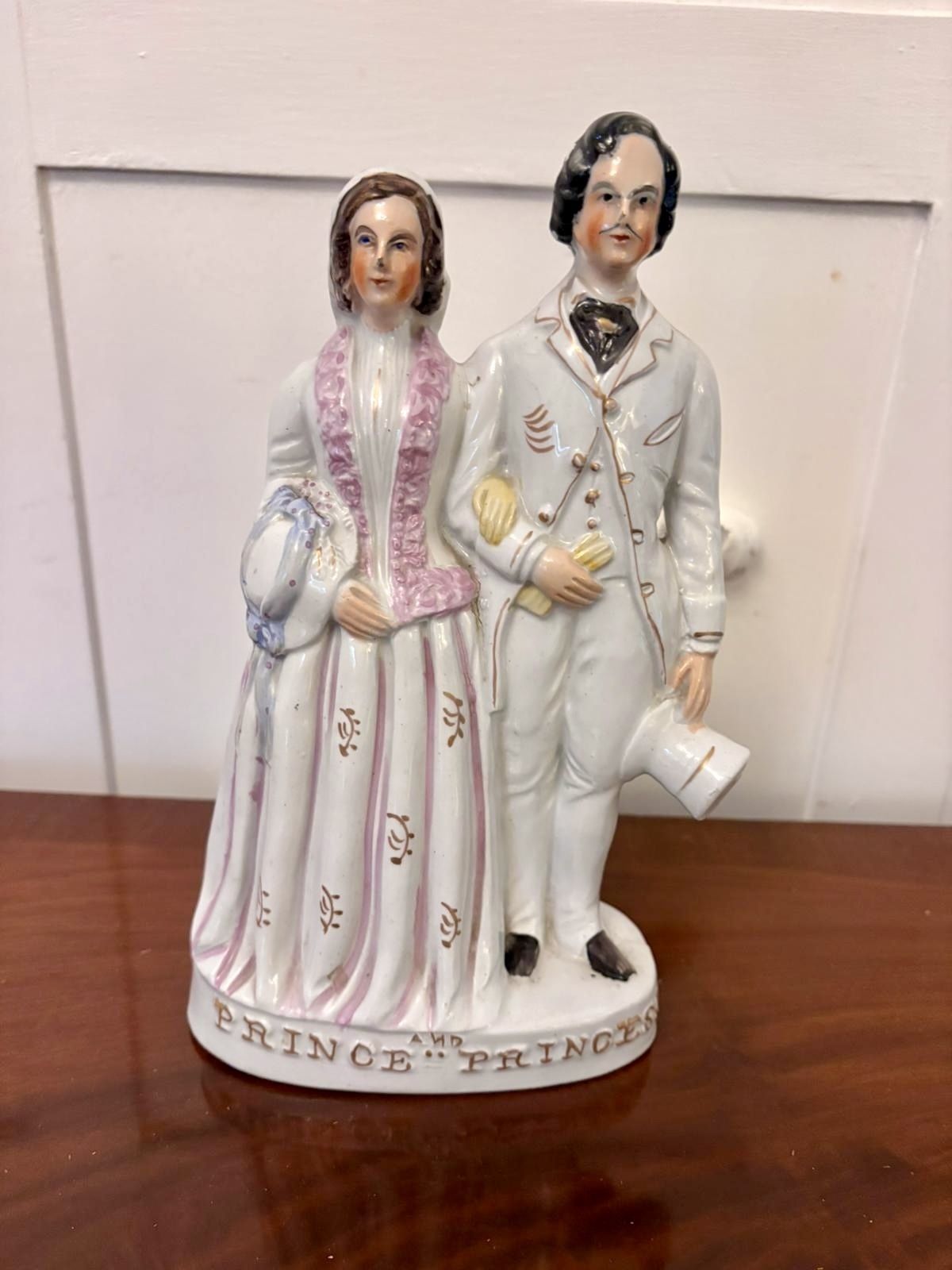 Large Antique 19th Century Staffordshire Royal Portrait Flatback Figure