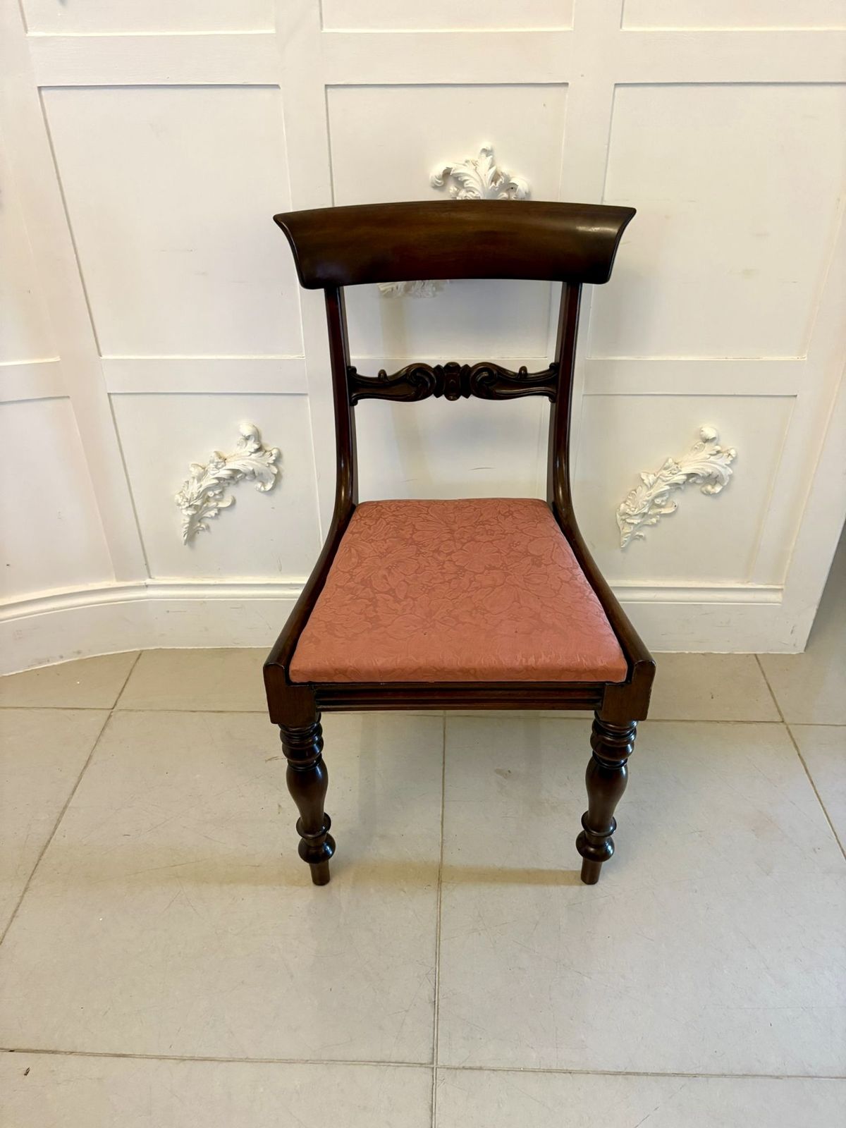 Set Of 6 Antique William IV Quality Mahogany Dining Chairs photo for sale