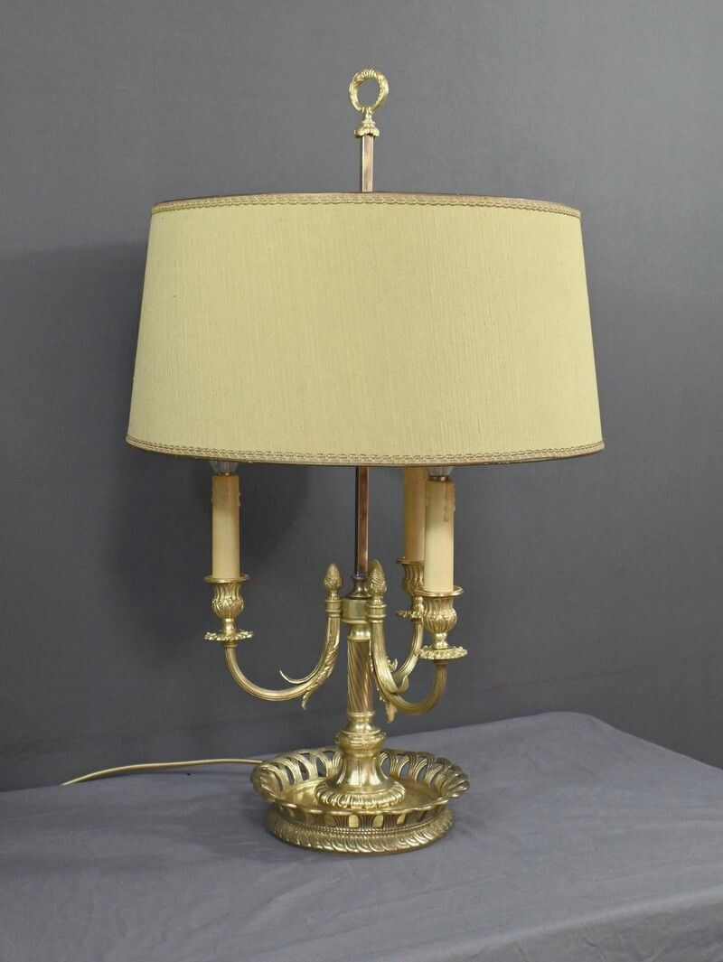 Large Gilt Bronze Hot Water Bottle Lamp, Louis XVI Style – Part 1 Of The 20th Century photo for sale