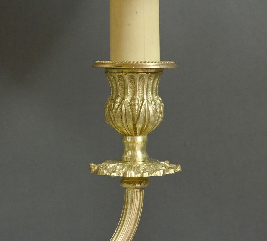 Lighting Large Gilt Bronze Hot Water Bottle Lamp, Louis XVI Style – Part 1 Of The 20th Century photo