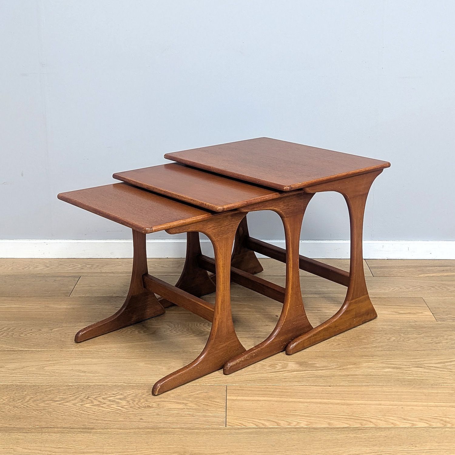 Vintage 1960s G Plan Set Of Three Teak Side Tables By Vb Wilkins photo furniture