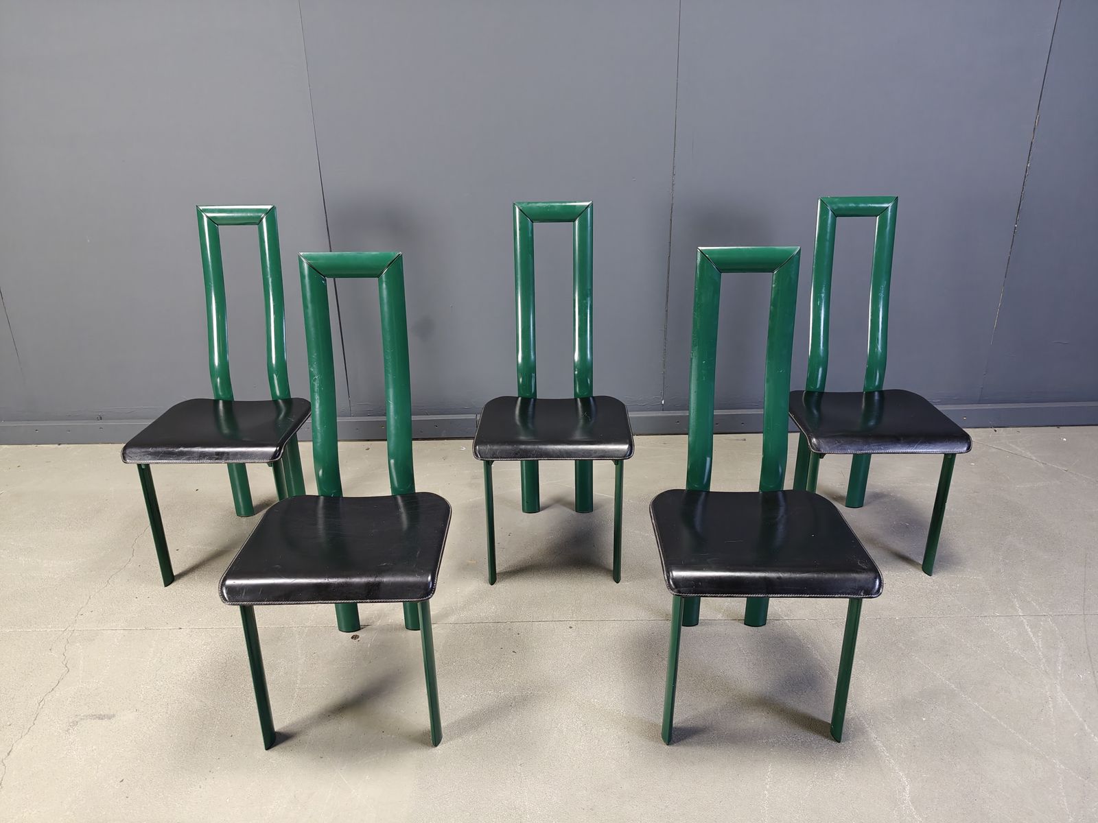 Italian Model Regia Dining Chairs By Antonello Mosca For Ycami, 1980s, Set Of 5 photo Furniture