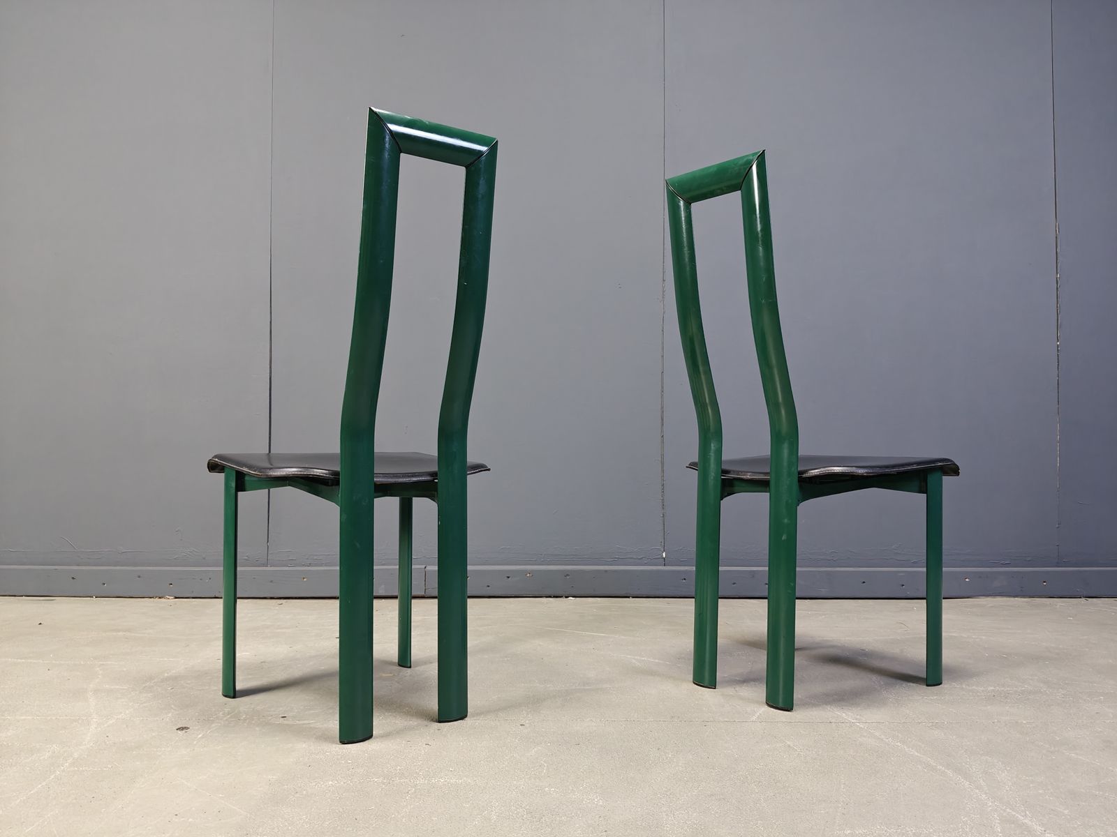 Italian Model Regia Dining Chairs By Antonello Mosca For Ycami, 1980s, Set Of 5 photo vintage