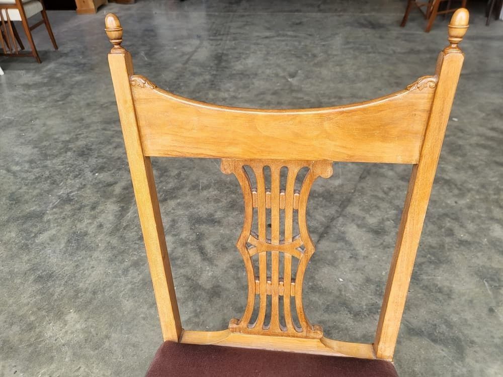 20thc Square Legs Rose Fabric Bedroom Bathroom Chair photo furniture