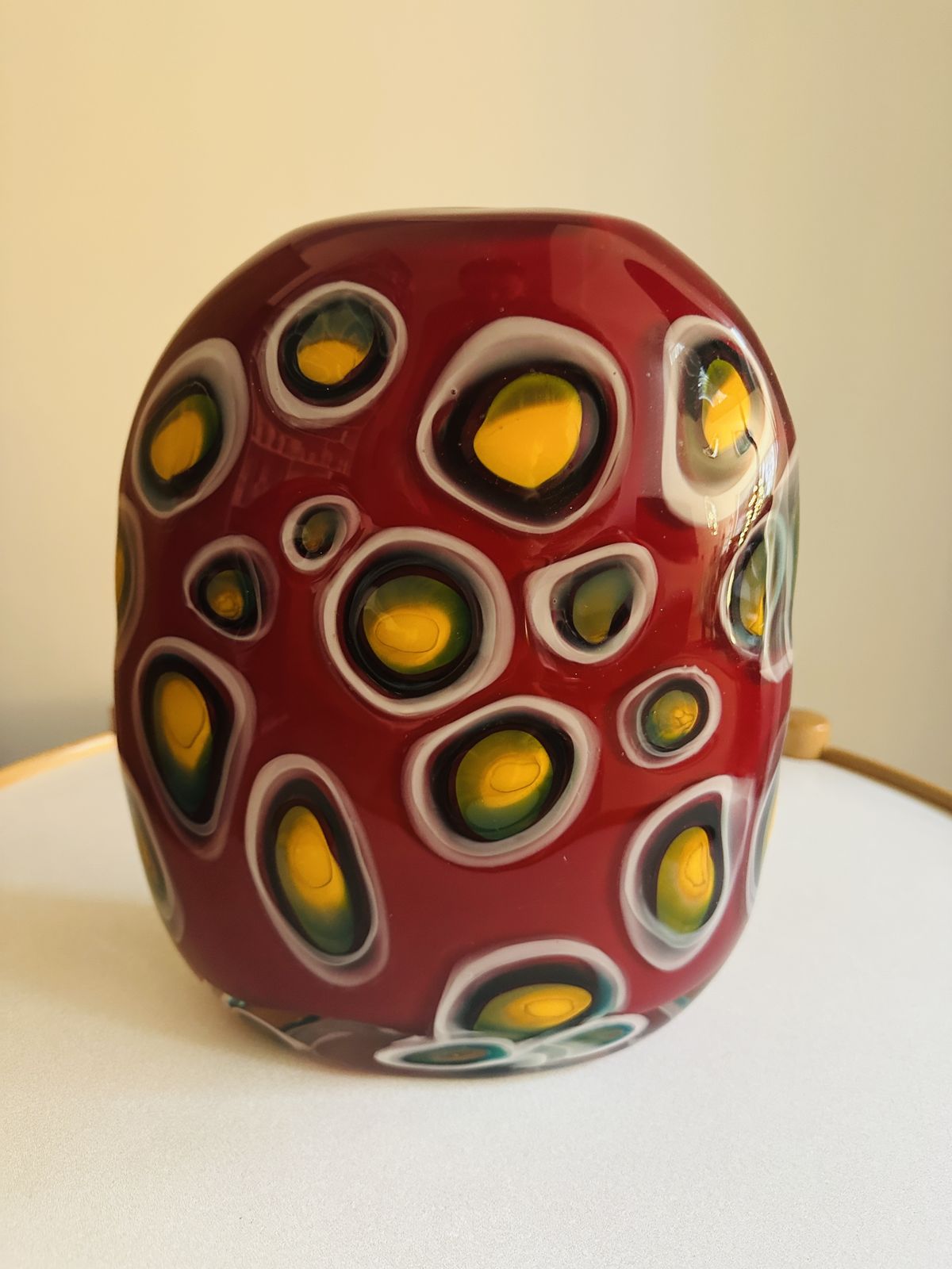 photo for sale 1990s American Contemporary Decorative Art Glass Vase
