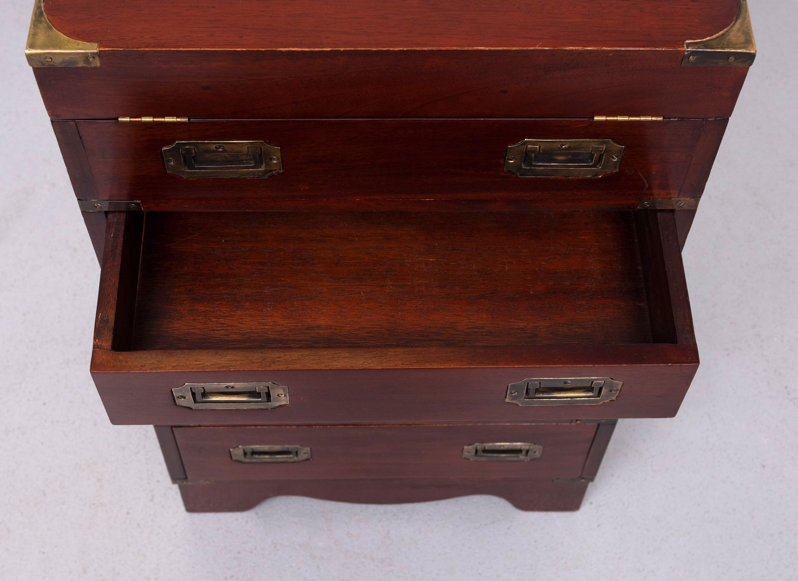Military Campaign Style Mahogany Davenport Desk. England photo Furniture