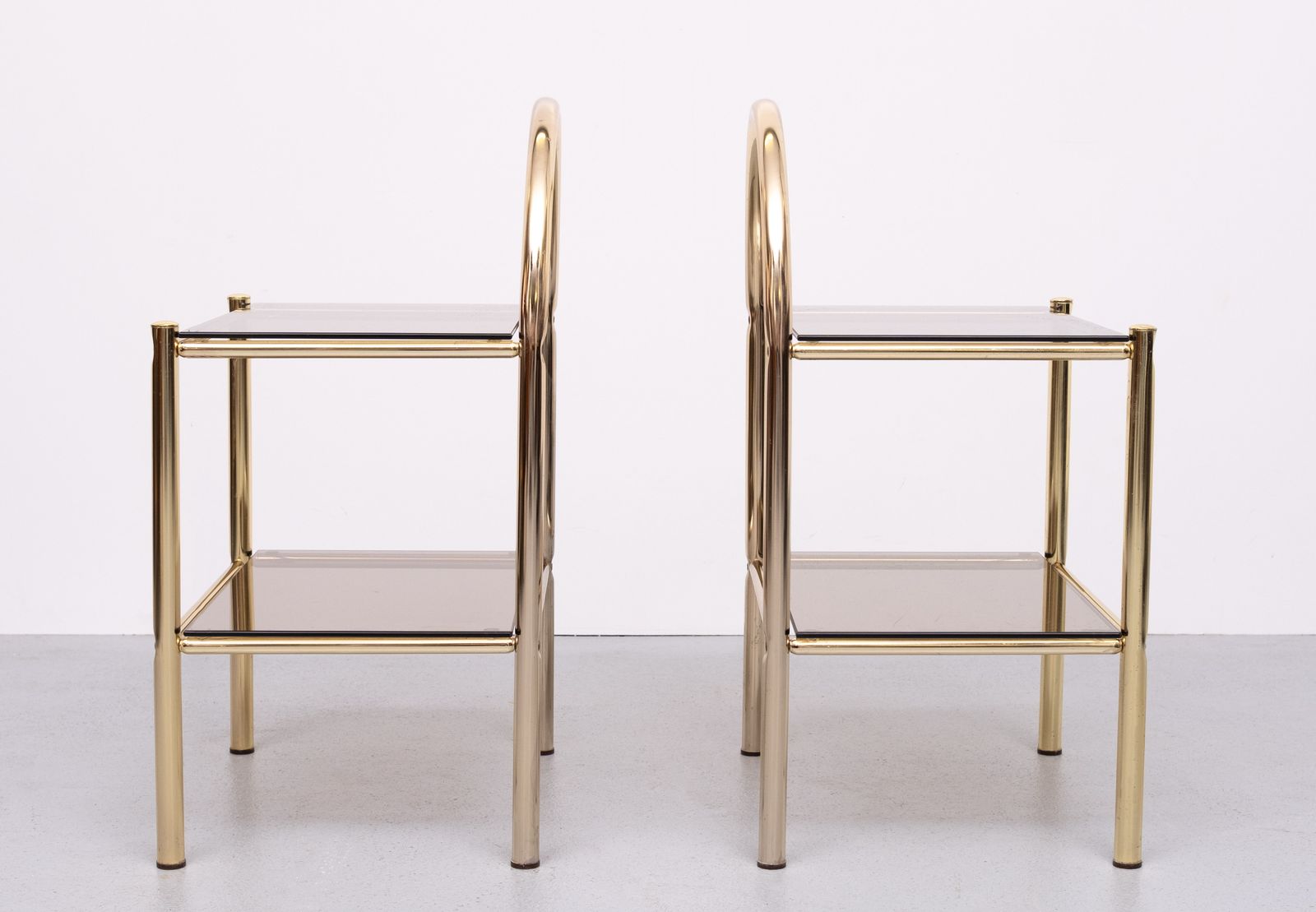 Pair Brass Bed Side Tables 1970s France photo Furniture