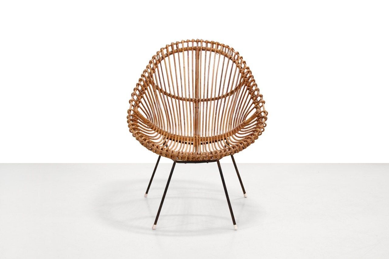 Italian Rattan Chair From The 1960s