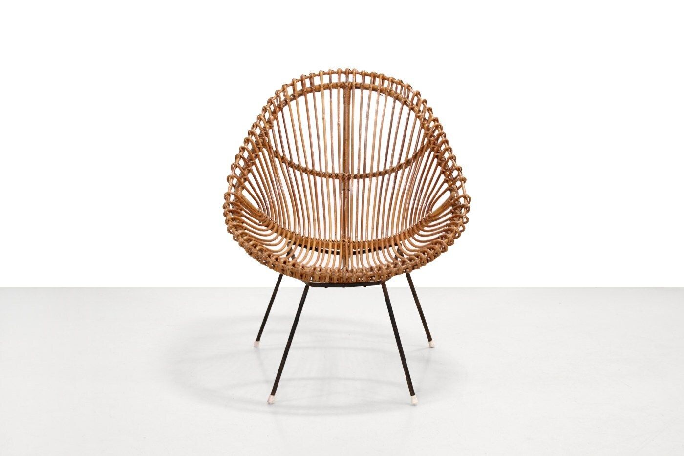 Italian Rattan Chair From The 1960s photo furniture
