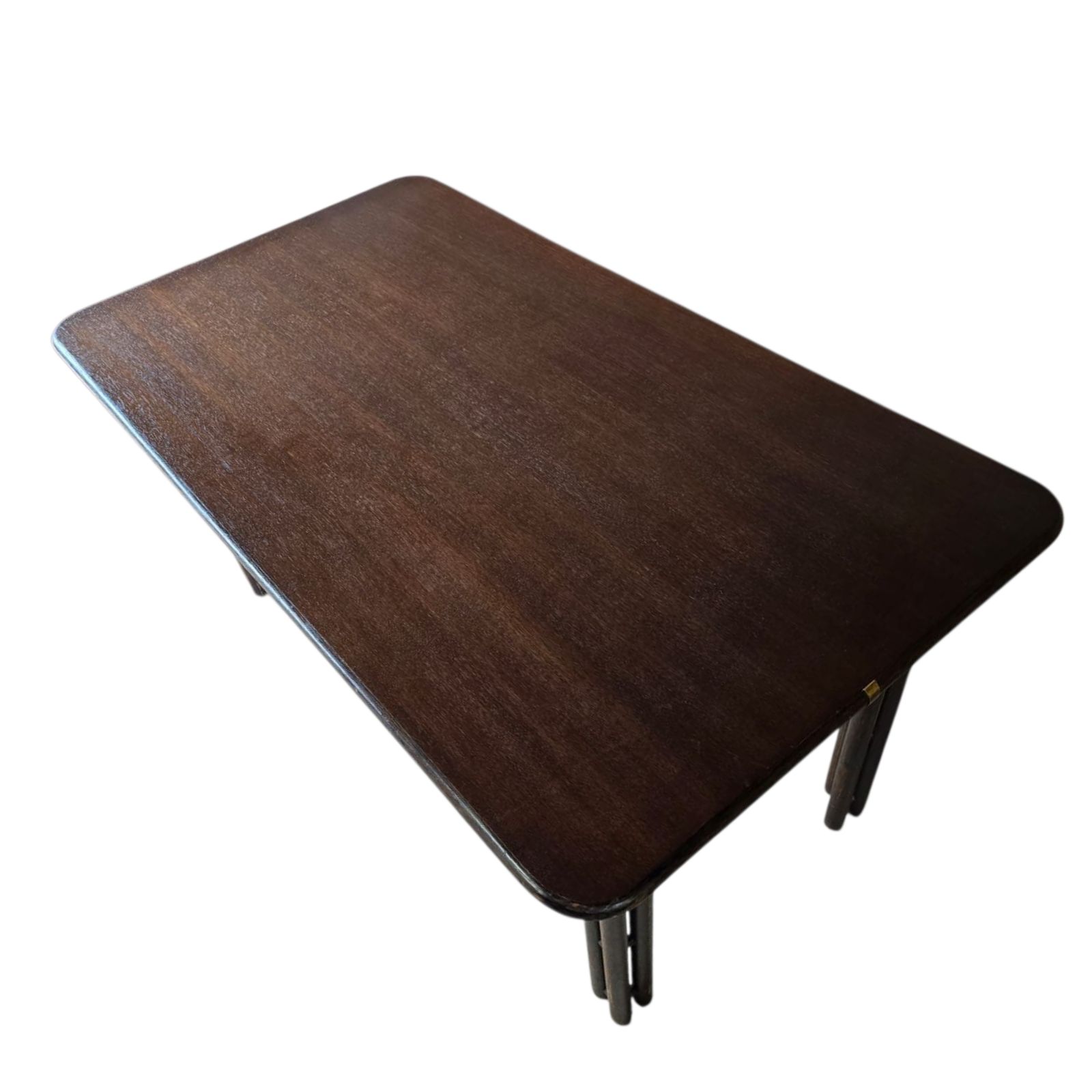 photo vintage Mid Century Bamboo Dining Table C.1960