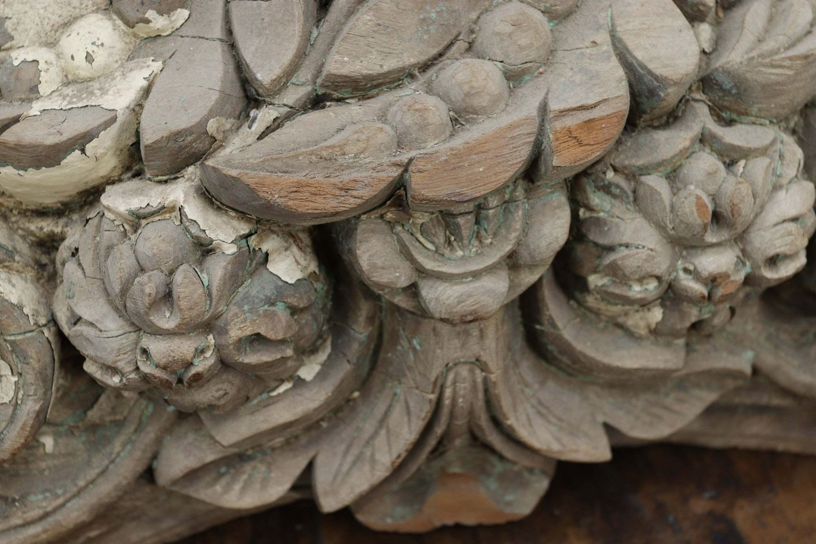 Late 18th Century Hand Carved Teak Indian Pillar Capitals photo vintage