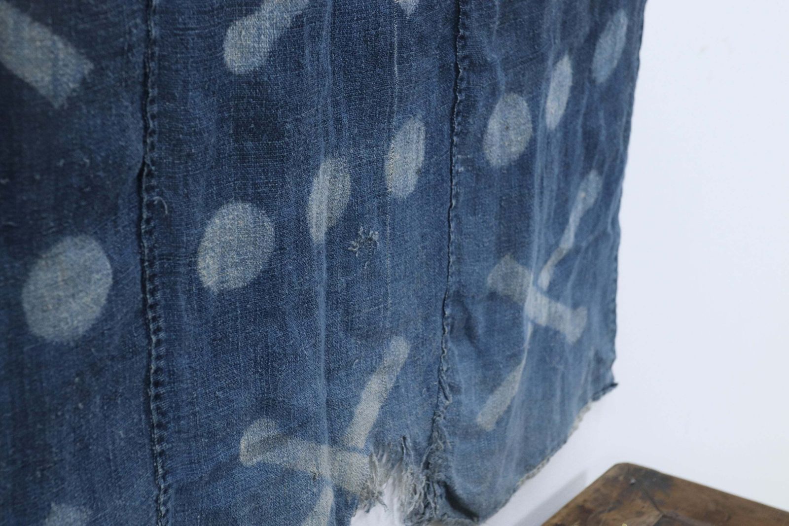 Textiles Late 19th Century Japanese Indigo Dyed Shishimai Cloth photo