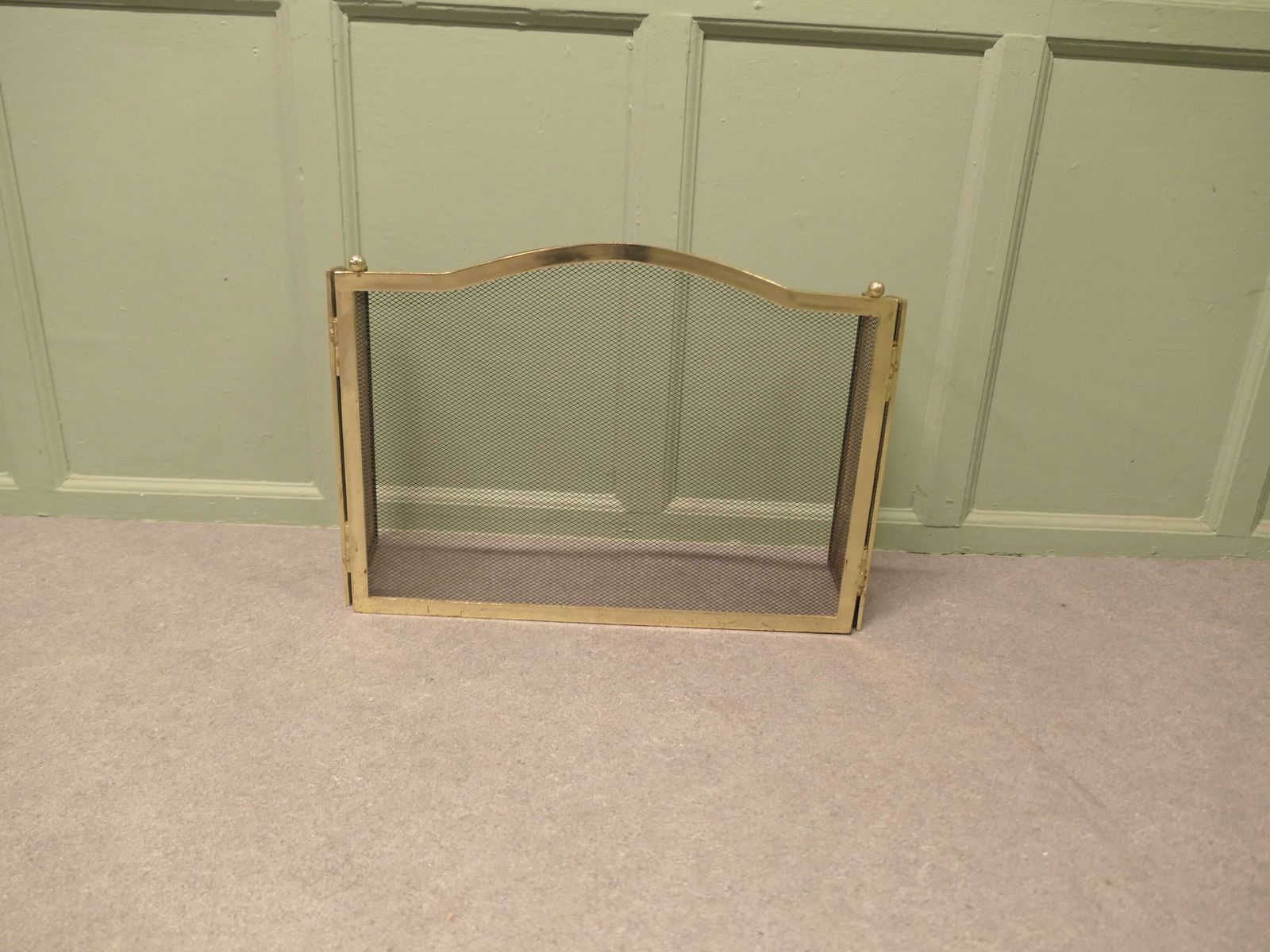 3 Fold French Brass Fire Guard photo furniture