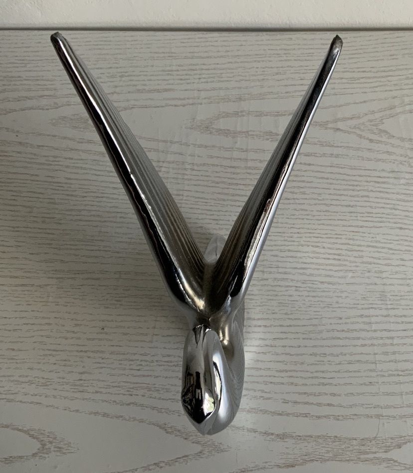 1940's Packard Swan Chrome Car Hood Ornament photo for sale