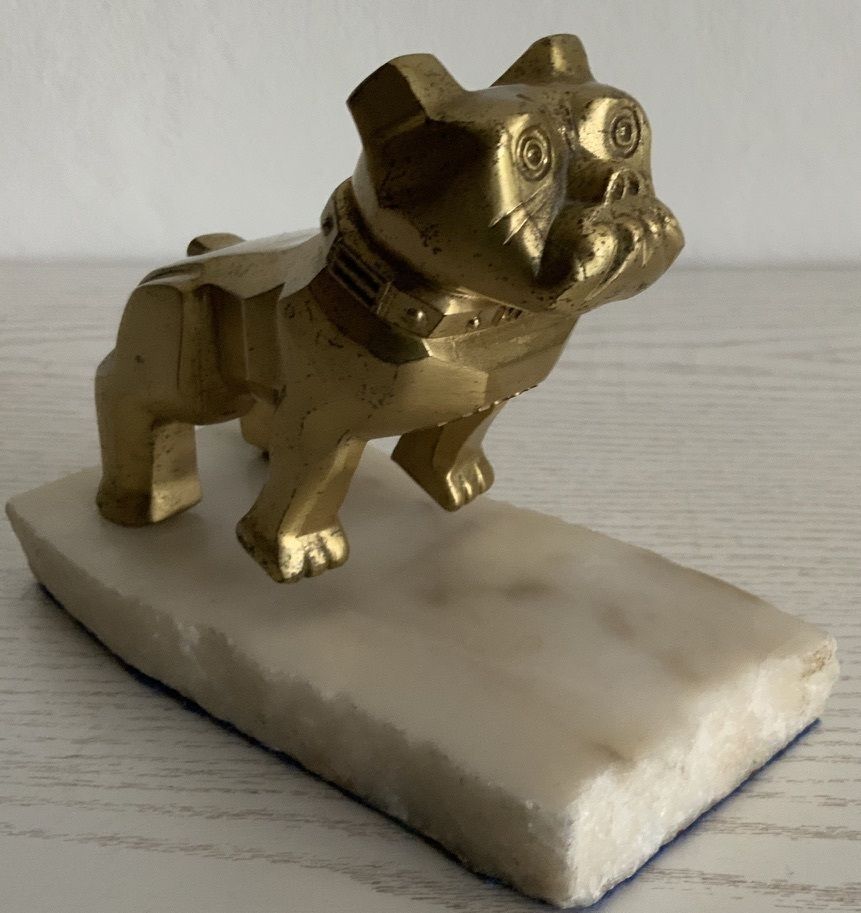 Mack Trucks Bulldog Car Mascot C1932 Gold photo furniture