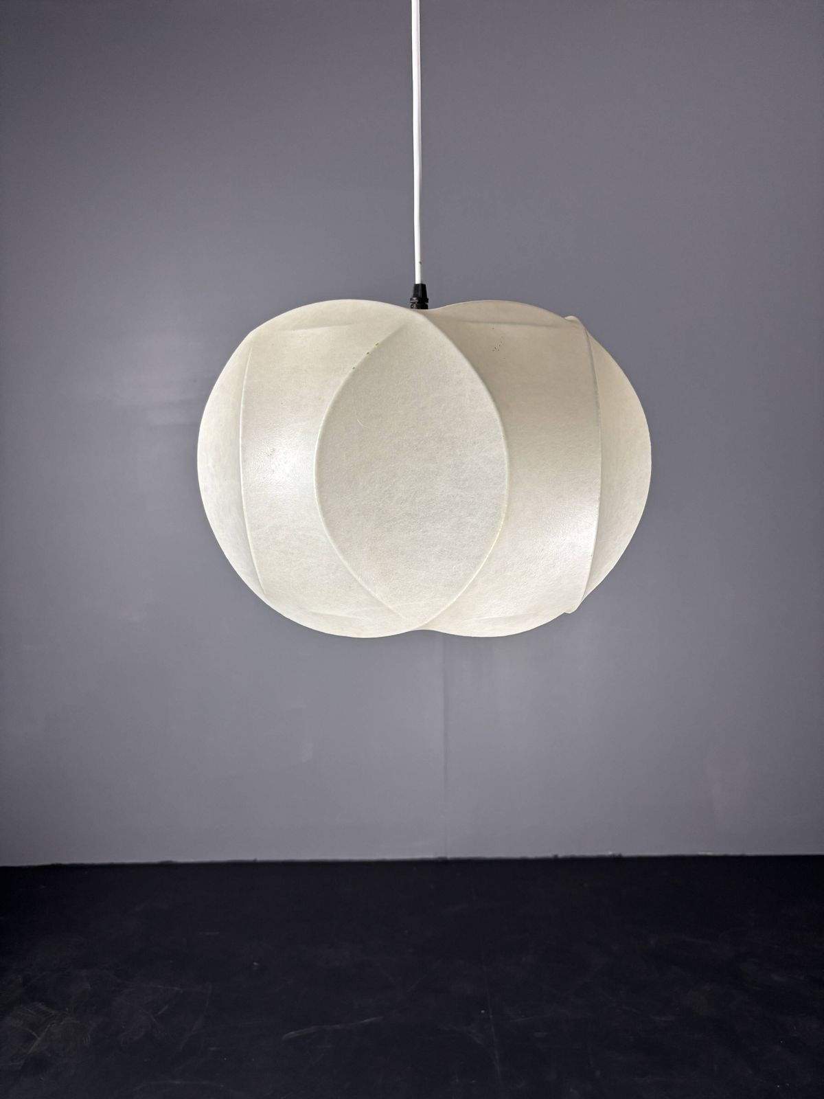 Midcentury Space Age Cocoon Hanging Pendant Ceiling Lamp, 1960s photo 749.0
