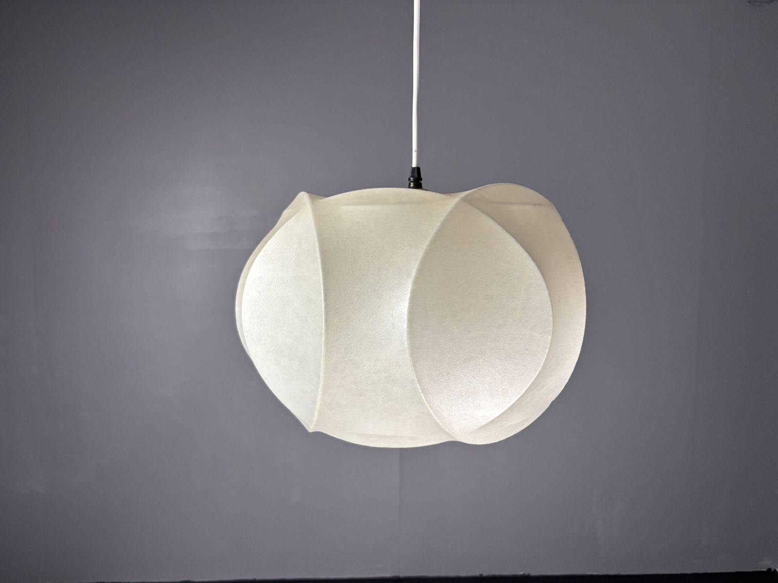 Lighting Midcentury Space Age Cocoon Hanging Pendant Ceiling Lamp, 1960s photo
