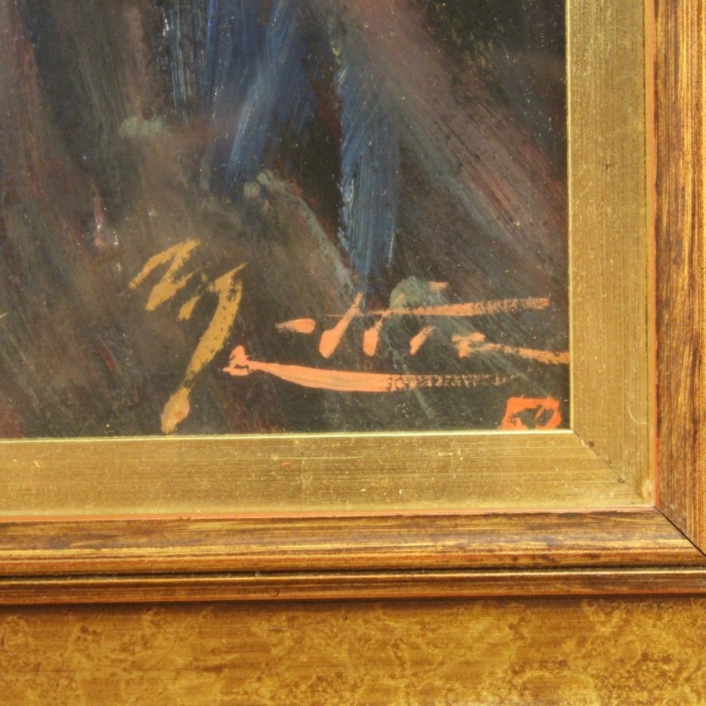 Signed Painting Portrait Of A Lady From 20th Century photo buy