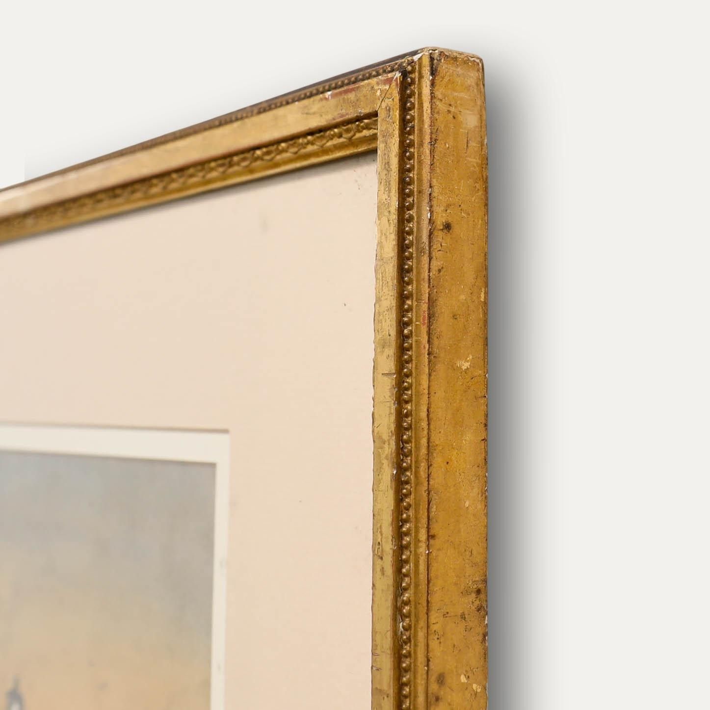 John Mogford Ra (1821 1885) Framed Watercolour, Between The Lights photo vinterior